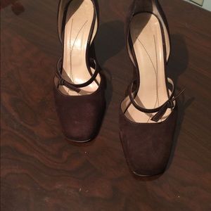 Kate Spade Chocolate Brown Suede Heeled w/Bow S9.5